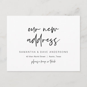 Ny dröm hemadress tillkännagivande, Modern Postca Vykort