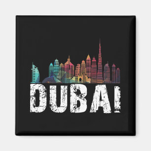 Ny Dubai Love Skyline Uni För Semester I Dubai Magnet