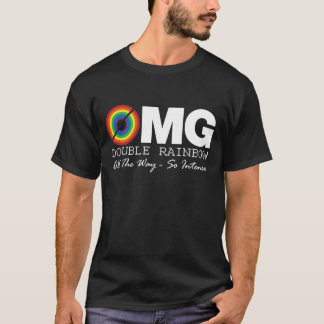 ny dubbel skjortaomg för regnbåge t vad det t-shirt