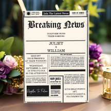 Ny e-Vintage Betalar gammal Retro Newspaper Bröllo