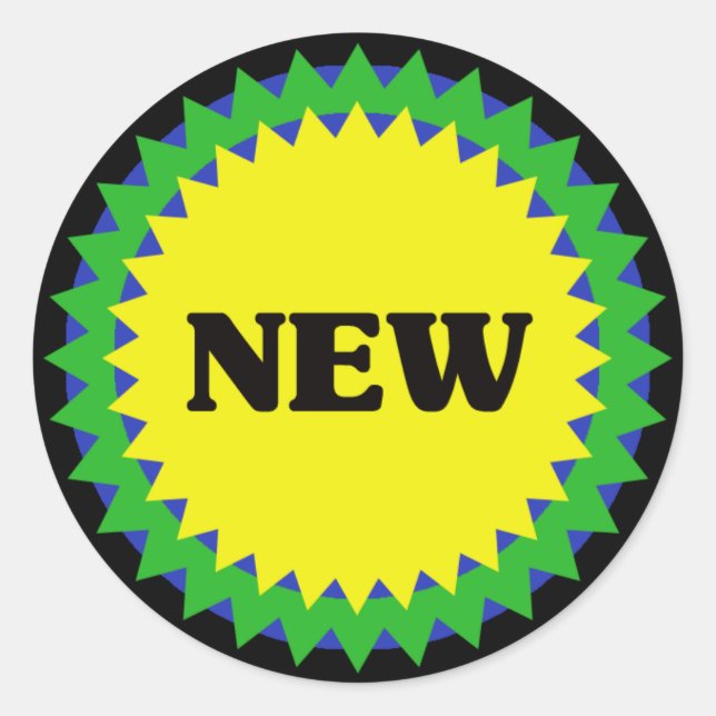 NY etikett för detaljförsäljning (Framsida)