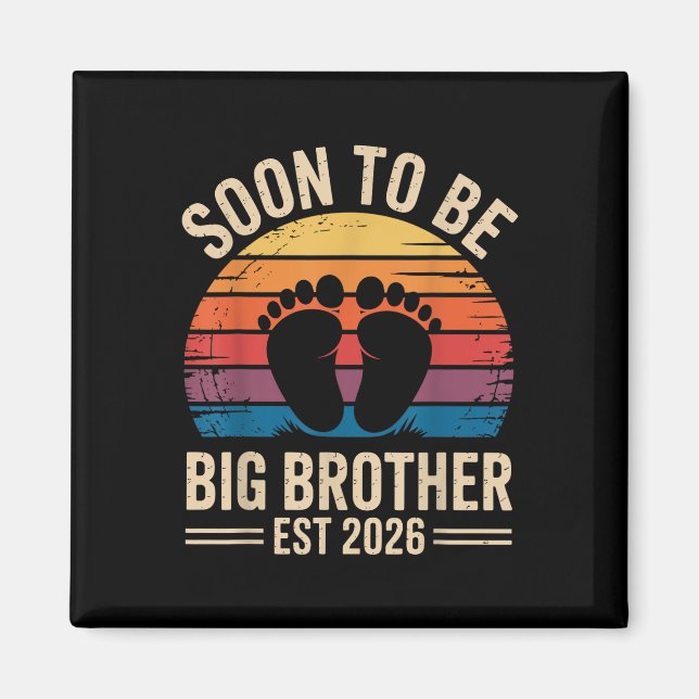 Ny familjemedlem Annonsering Snart Stor Bror Magnet (Framsidan)