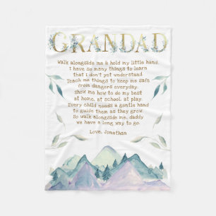 Ny farfar-Dikt från Grandchild Fleece Blanket