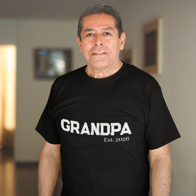 Ny farfar etablerade est. datum t shirt (Skapare uppladdad)