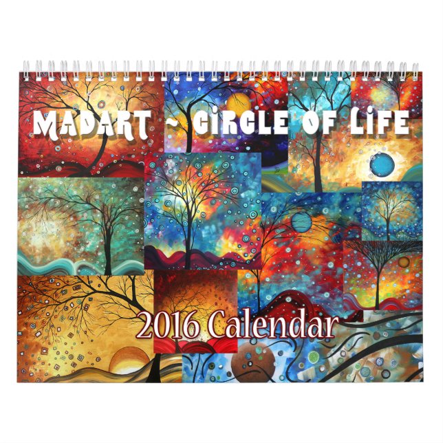 NY färgfull MADART 2016 Circle of Life Calendar Kalender (Omslag)