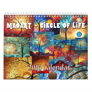 NY färgfull MADART 2016 Circle of Life Calendar Kalender