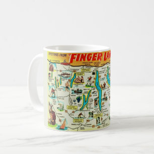 NY Finger Lakes Kartmugg Kaffemugg