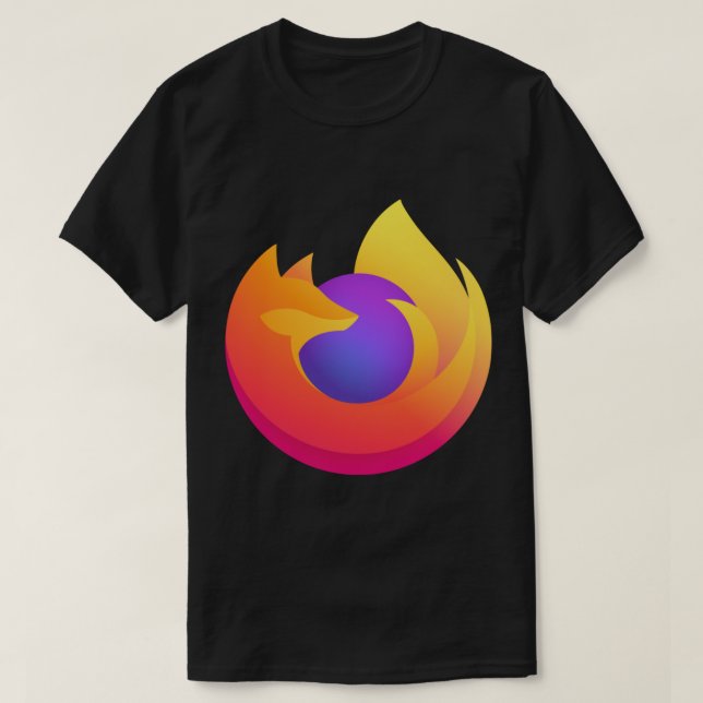 Ny Firefox 2020-Logotypens fästpunkt T Shirt (Design framsida)