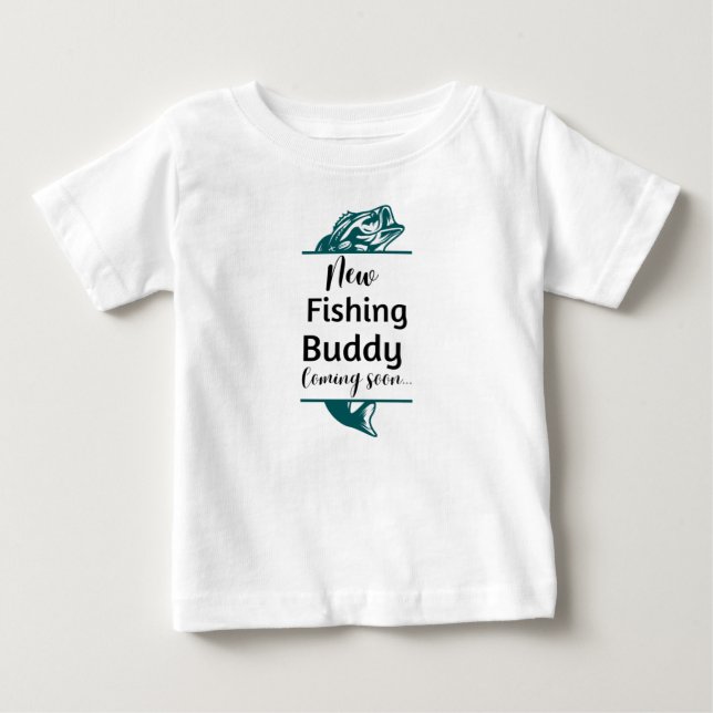 Ny fiskekamrat som snart kommer till baby t shirt (Framsida)