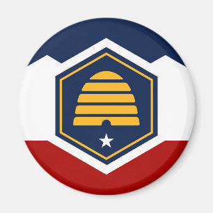 Ny flagga i Utah-staten Magnet