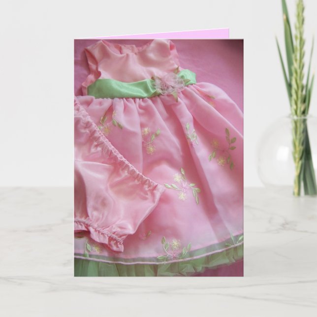 Ny flicka gratulerar! kort (Framsida)