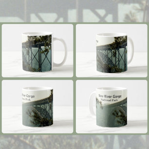 Ny flod Gorge Bridge Scenisk Foto Kaffemugg