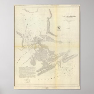 Ny flod & pub, NC Poster