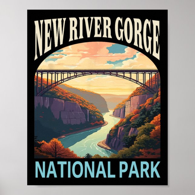 Ny flodravin Nationalpark vandring campingtur  Poster (Framsidan)