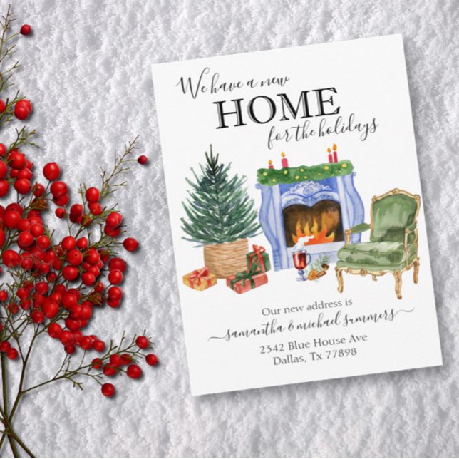 Ny Flytta för hemmet Helgdagar - meddelande om vat Vykort (Skapare uppladdad)