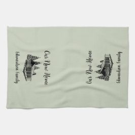 Ny flytta i hemmet till den nya hemfamiljen namn kökshandduk