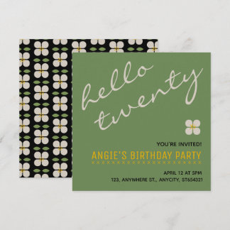 Ny Födelsedagsfest Inbjudan | Anpassad Kort