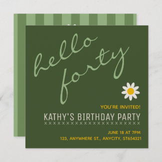 Ny födelsedagsfestinbjudan | Anpassad kort