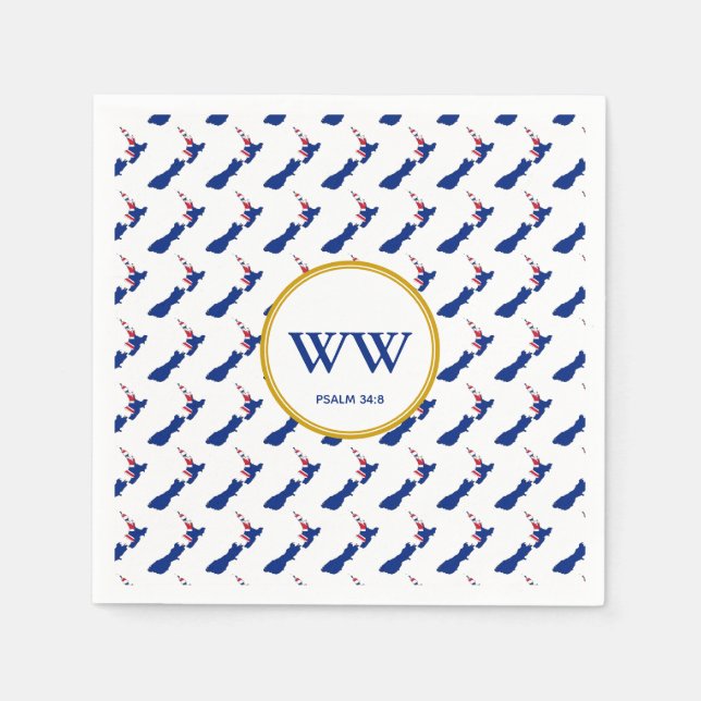 NY FÖDELSEDAGSFIRANDE ARV PARTY I NYA ZEELAND PAPPERSSERVETT (Framsidan)