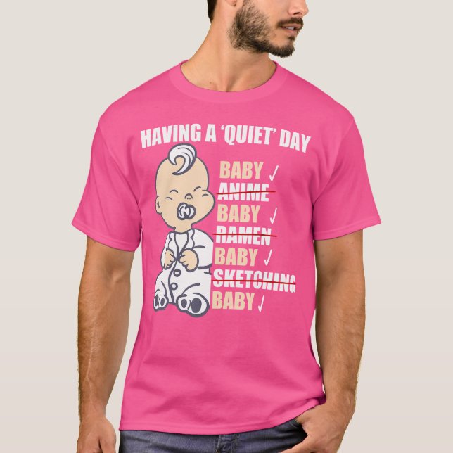 Ny förälder Pappa och Mamma som Kärlek anime Ramen T Shirt (Framsida)