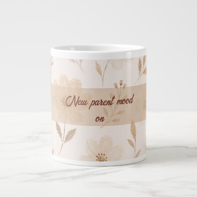 Ny Förälderstämning på Blommig Kaffemugg Jumbo Mugg (Framsidan)