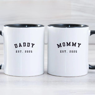 Ny föräldraGravid, första gången Mamma och Pappa-g Mugg
