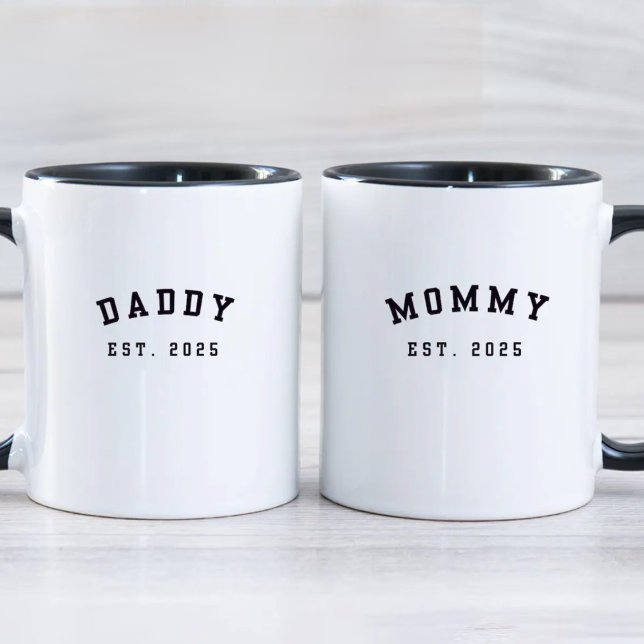 Ny föräldraGravid, första gången Mamma och Pappa-g Mugg (Skapare uppladdad)
