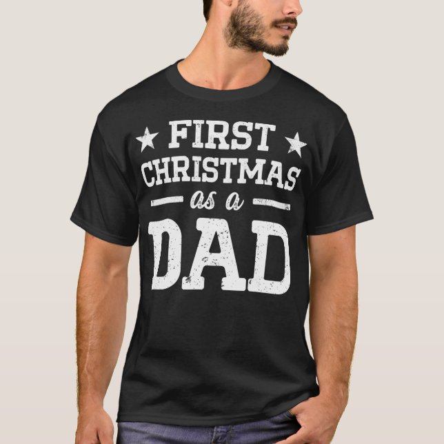 Ny första gången Pappa ska bli julpappa  T Shirt (Framsida)