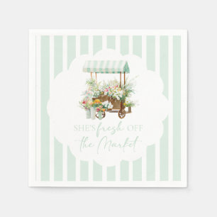 Ny från Marknadens Blomsterkärra Bröllopsdusch Pappersservett