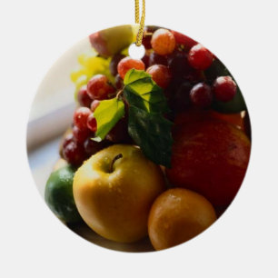 NY FRUKTRUNDAPRYDNAD JULGRANSPRYDNAD KERAMIK