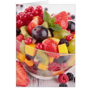 Ny fruktsallad hälsningskort