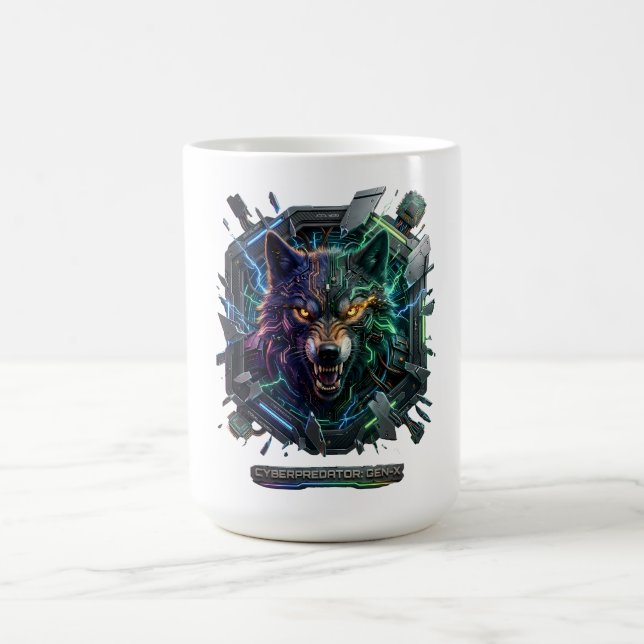 Ny Futuristisk Robotisk Rovdjur  Kaffemugg (Center)