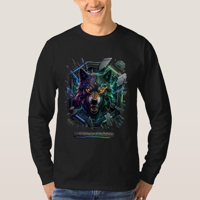 Ny Futuristisk Robotisk Rovdjur T Shirt (Framsida)