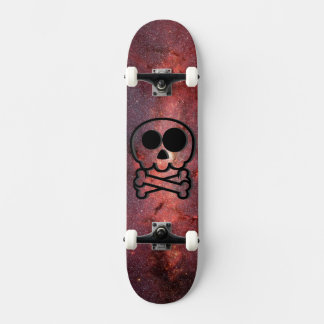 NY - Galaxy Tecknad Dödskalle Mini Skateboard Bräda 18,5 Cm