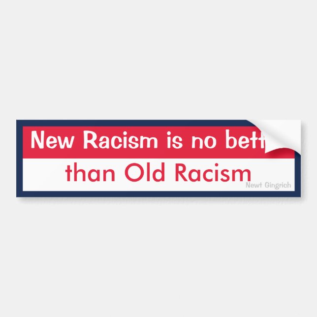 Ny gammal rasism för rasism v bildekal (Framsidan)