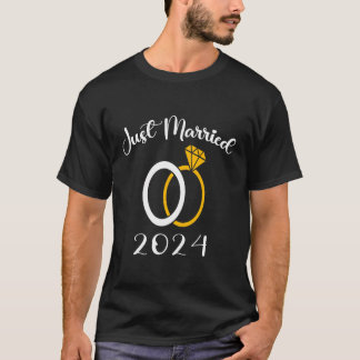 Ny gifta 2024 Bröllop-Ringar Matchande par Ne T Shirt