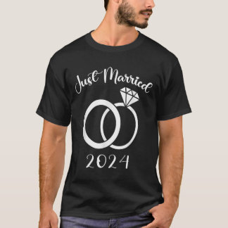 Ny gifta 2024 Bröllop-Ringar Matchande par Ne T Shirt
