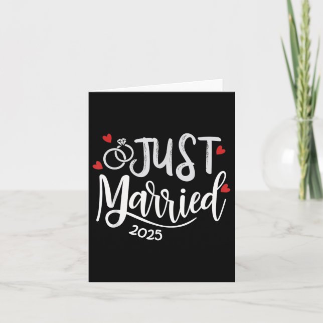 Ny gifta 2025 - Bride&amp; Groom Bröllop Ring Kort (Framsida)
