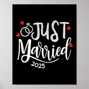 Ny gifta 2025 - Bride& Groom Bröllop Ring Poster