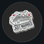 Ny gifta 2025 Bröllop-Ringar matchande par Ne Runt Klistermärke<br><div class="desc">Ny gifta 2025 Bröllop Matching par Newlyweds Ringar</div>
