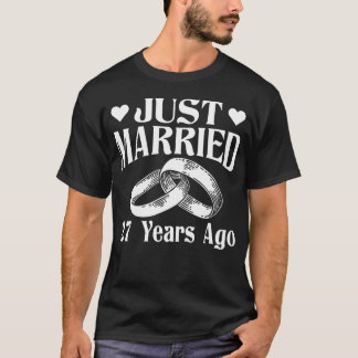 Ny gifta 27:e årsdagen av Bröllop T Shirt