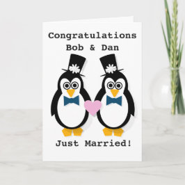 ny gifta! Anpassade Penguin Card Kort