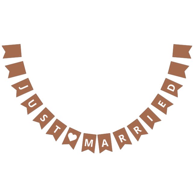 Ny gifta avisering Brnt Orange Terracotta Vimplar (Alla)