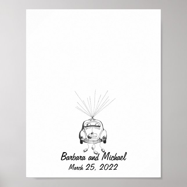 Ny gifta-bilfingeravtrycksgäst Bok Poster (Framsidan)