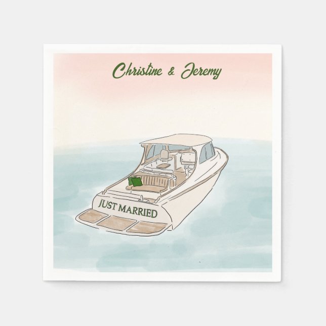 Ny gifta Boat cocktail Pappersservett (Framsidan)