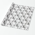 Ny gifta Bride and Groom Bicycle Presentpapper<br><div class="desc">Fira ett nytt par med den här charmerande bröllop-temade pappra omslaget, med en brud och en brudgumm som kör en tandemcykel med "Ny gifta"-text. Perfekt för bröllopsgåvor, möhippor eller förlovning firande, detta unika papper för inslagning tillför en visuell beröring till alla närvarande. Den klassiska svarta och vita designen gör den...</div>