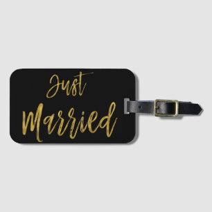 Ny gifta Bride Gold Foil Luggage Bag Märkre Bagagebricka