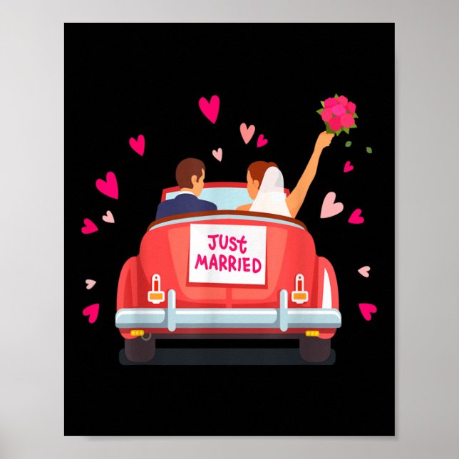 Ny gifta _ Bröllop _ Bride&amp; Groom _ Gift Poster (Framsidan)