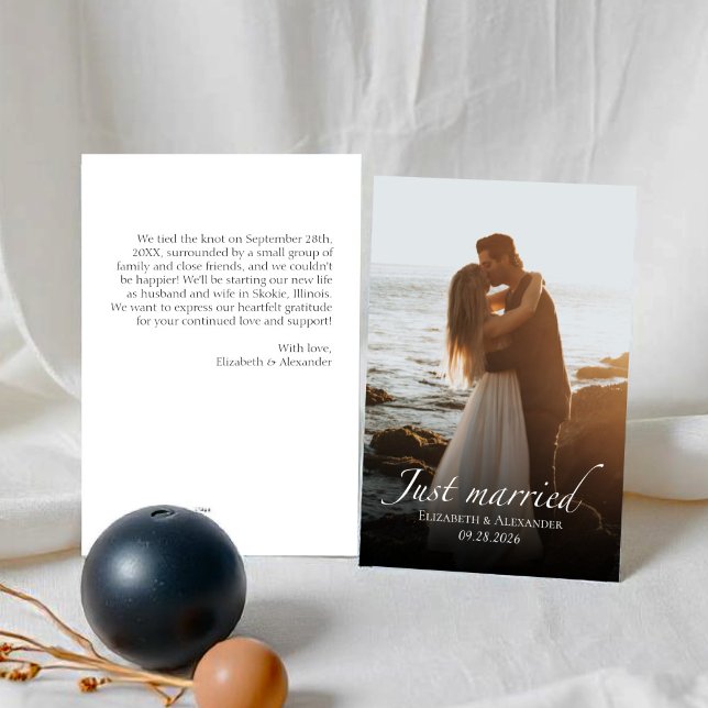 ny gifta | Bröllop fotomeddelande Inbjudningar (Skapare uppladdad)