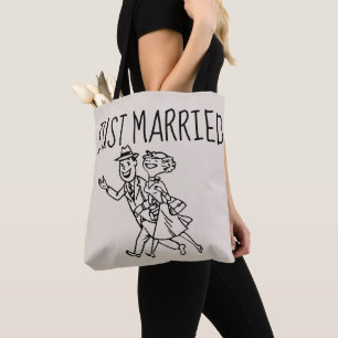 NY GIFTA BRÖLLOP RETRO GIFT TOTE PURSE TYGKASSE